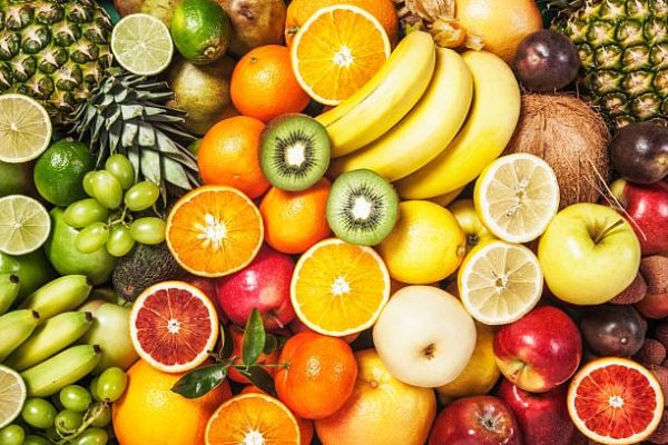 istockphoto-529664572-dd Fresh fruit background. Healthy eating and dieting concept. Winter assortment. Top view